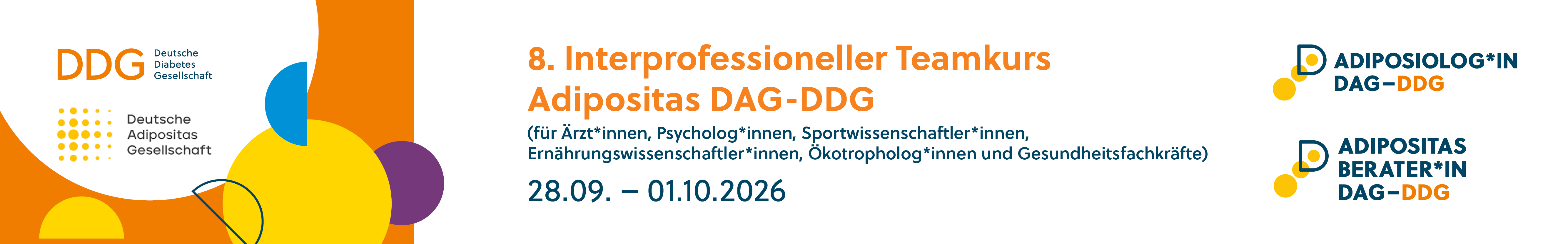 Header Banner für die Konferenz: 8. Interprofessioneller Teamkurs 