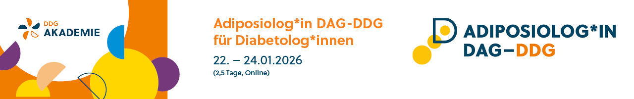 Header Banner für die Konferenz: 10. Adiposiolog*in DAG-DDG für Diabetolog*innen . Diese geht vom 22. Januar 2026 bis 24. Januar 2026 in Online.