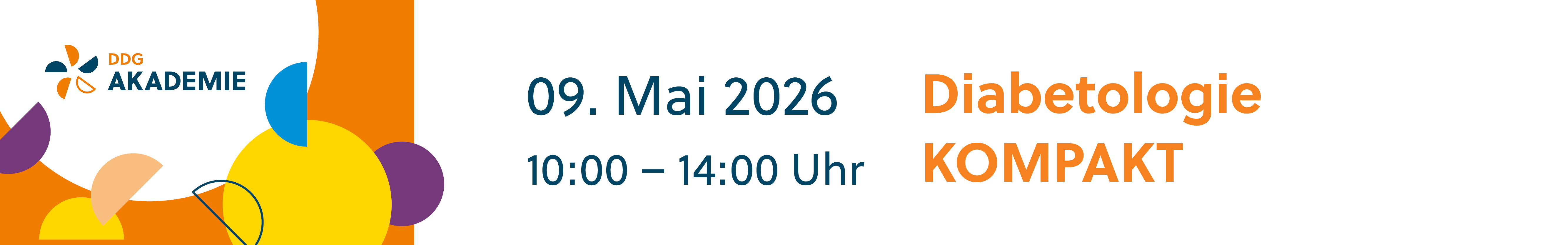 Header Banner für die Konferenz: Diabetologie Kompakt 2026. Diese geht vom 9. Mai 2026 bis 9. Mai 2026 in Online.