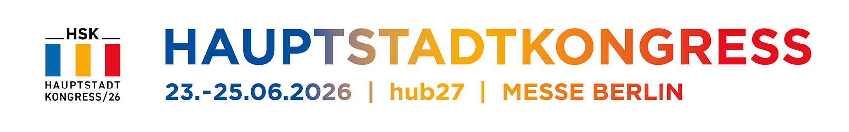 Header Banner für die Konferenz: Hauptstadtkongress 2026. Diese geht vom 23. Juni 2026 bis 25. Juni 2026 in Berlin.
